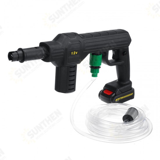 12V High Pressure Cordless Car Washer Washing Spray Guns Water Cleaner With 1/2pcs Battery