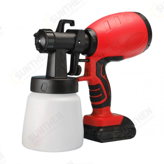 18V 800ML Electric Spray Guns Household Paint Sprayer W/ 1/2 Battery Regulation High Power Sprayer