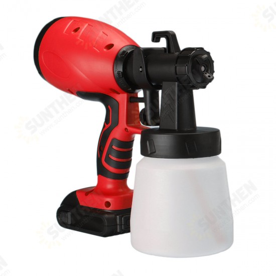 18V 800ML Electric Spray Guns Household Paint Sprayer W/ 1/2 Battery Regulation High Power Sprayer