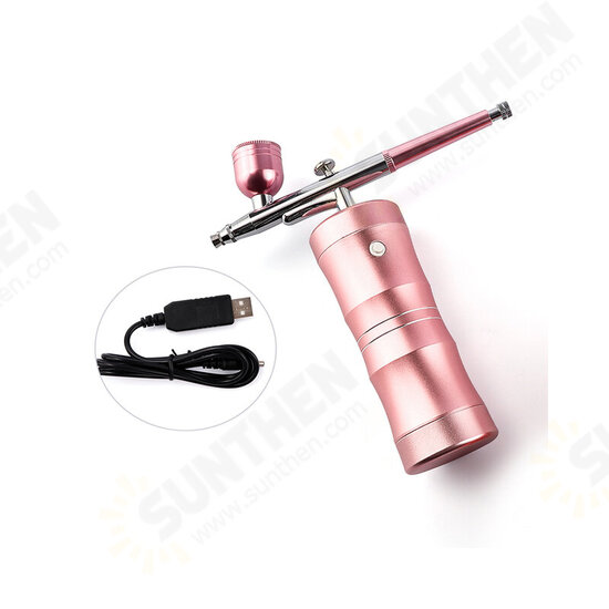 1PCS Black/Gold/Rose gold/Red Handheld Portable Electric High Pressure Nano Household Spray Water Spray Gun 0.3 Mm Mini Air Compressor Kit Air Brush Paint Spray Gun