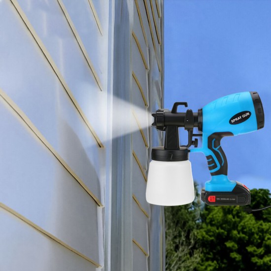 2000mAh Portable Electric Paint Sprayer Wireless Handheld Spray Guns Home Indoor Fence Painting Tool For Disinfection Atomization Painting