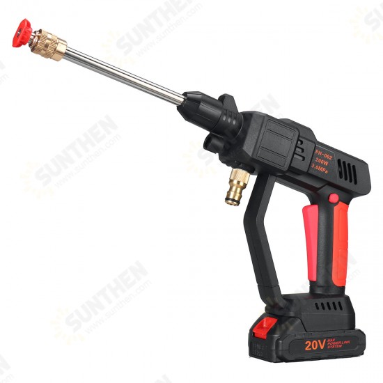 200W Cordless High Pressure Spayer Guns portable Car Washer Vehicle Cleaning Tool W/ 1/2 Battery