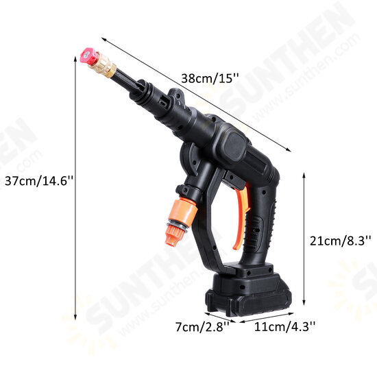 21V Cordless High Pressure Cleaner Car Washer Spray Guns Water Sprayer Car Washing Machine W/ None/1/2pcs Battery