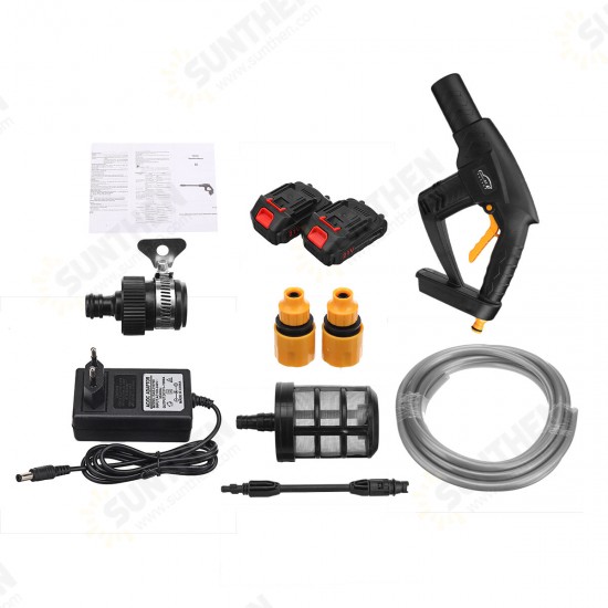 21V Portable High Pressure Washer Cordless Car Washing Guns Sprayer Water Cleaner W/ 12V/21V Battery