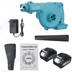 2200W 2-In-1 2.4Ah Home Car Electric Air Blower Vacuum Dust Sustion Collector Leaf Blower W/ None/1/2 24000mah Battery For Makita 2200W 2-In-1 2.4Ah Home Car Electric Air Blower Vacuum Dust Sustion Collector Leaf Blower W/ None/1/2 24000mah Battery For Makita