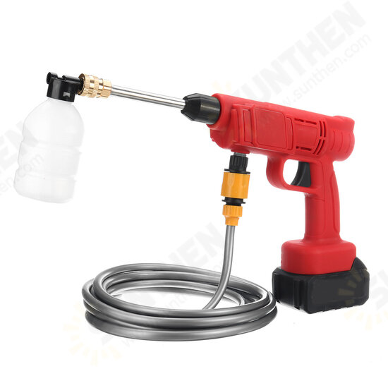 24V Cordless High Pressure Washer Car Washing Water Guns Cleaning Machine Kit w/ 1/2 Battery