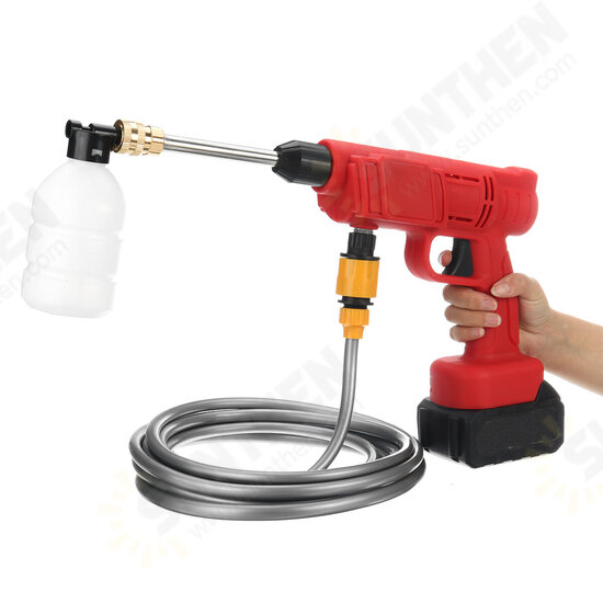 24V Cordless High Pressure Washer Car Washing Water Guns Cleaning Machine Kit w/ 1/2 Battery