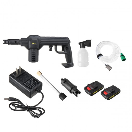 24V Cordless Power Washer Portable Li-ion Battery Washer Cleaner Pressure Washer Cleaner Electric Pressure Washer with Accessories Kit