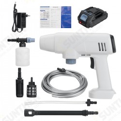 24V High Pressure Washing Machine Wireless Rechargeable Car Washer Spray Guns W/ 1/2pcs Battery