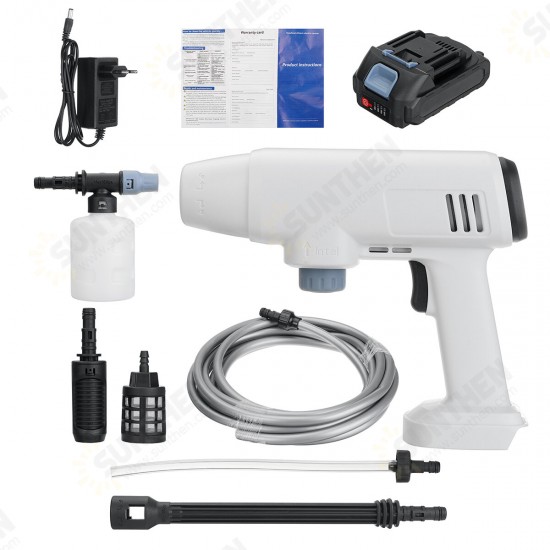 24V High Pressure Washing Machine Wireless Rechargeable Car Washer Spray Guns W/ 1/2pcs Battery 24V High Pressure Washing Machine Wireless Rechargeable Car Washer Spray Guns W/ 1/2pcs Battery