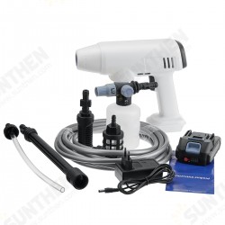 24V High Pressure Washing Machine Wireless Rechargeable Car Washer Spray Guns W/ 1/2pcs Battery