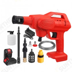 300W High Pressure Washer Electric Car Washing Pump Car Cleaning Machine Water Spray Guns W/ 1/2 Battery