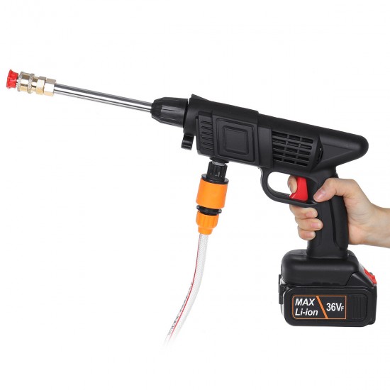 36V High Pressure Washer Cleaner Pumps Electric Cordless Car Washing Guns Water Hose Cleaning W/ 1/2pcs Battery