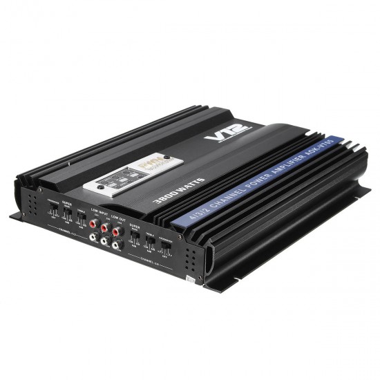 3800W RMS 4 Channel 4 Ohm Powerful Car Audio Power Stereo Amplifier Amp