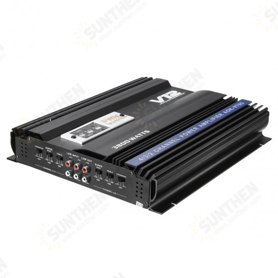 3800W RMS 4 Channel 4 Ohm Powerful Car Audio Power Stereo Amplifier Amp