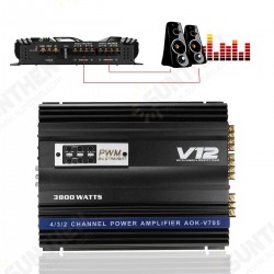 3800W RMS 4 Channel 4 Ohm Powerful Car Audio Power Stereo Amplifier Amp 3800W RMS 4 Channel 4 Ohm Powerful Car Audio Power Stereo Amplifier Amp