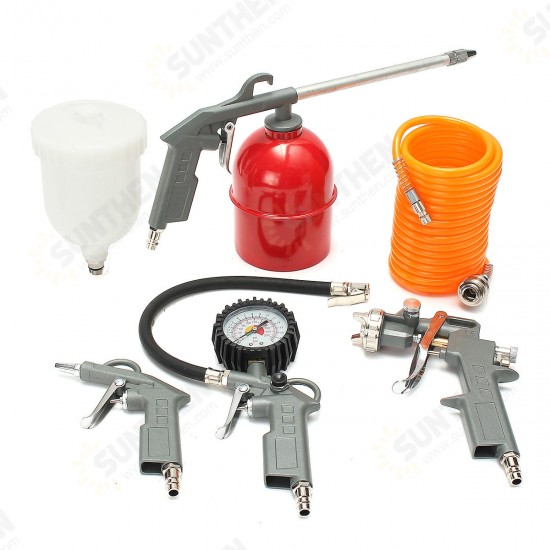 5-piece Set Of Pneumatic Sprayer Paint Tool Spraying Spray G un Set