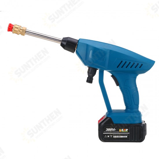 600W High Pressure Car Power Washer W/ 2Pcs Battery Spray Guns Wand Lance Nozzle Tips Hose Kit