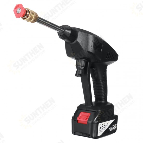 68000mAh/78000mAh Cordless High Pressure Washer Car Washing Guns Spray Washer Water Cleaner Machine W/ 1/2pcs Battery