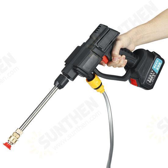 688VF Wireless Electric Car Washer Tools High Pressure Washer Foam Guns Water Sprayer Auto Cleaner W/ 1/2pcs Battery