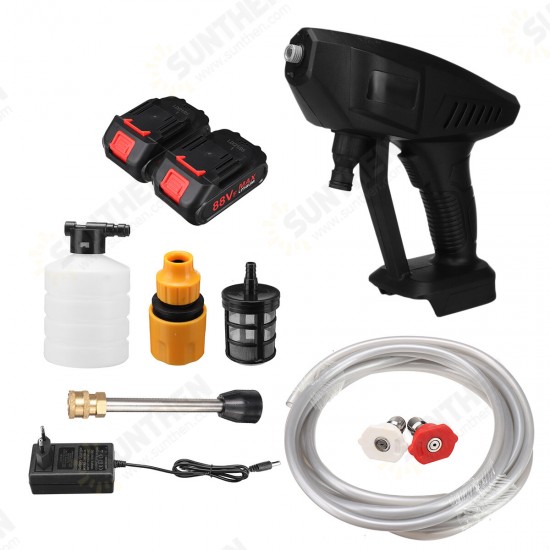 88VF Cordless High Pressure Washer Car Washing Machine Water Cleaner Sprayer Guns W/ None/1/2 Battery