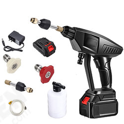 Cordless High Pressure Washer Car Washing Mahine Water Spraying Guns W/ 1/2pcs 68000mAh/88000mAh Battery