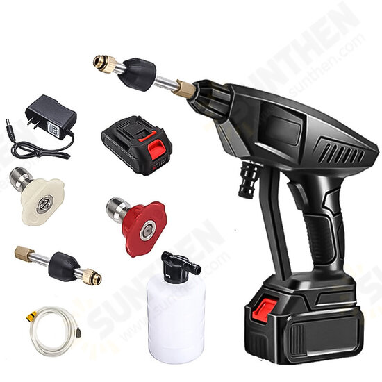 Cordless High Pressure Washer Car Washing Mahine Water Spraying Guns W/ 1/2pcs 68000mAh/88000mAh Battery