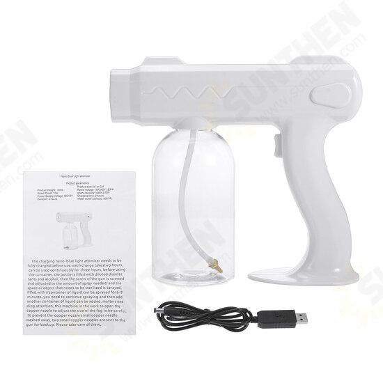 Electric Spray Guns Spray Machine Wireless Electric Sanitizer 800ML Sprayer Disinfects Blue Light Steam Spray Guns