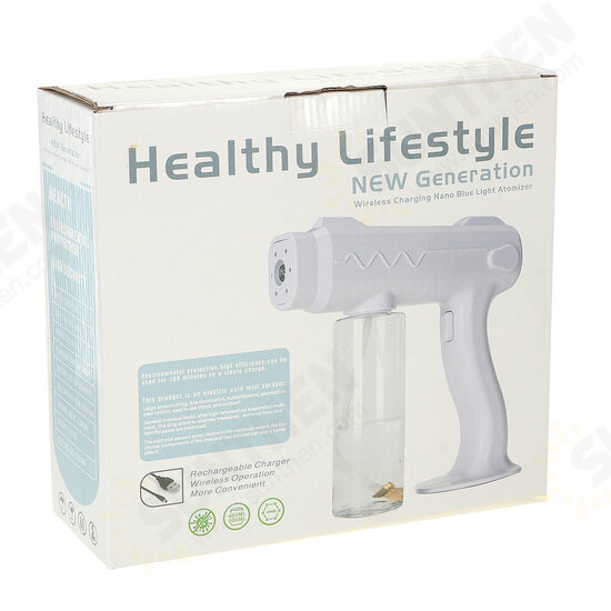 Electric Spray Guns Spray Machine Wireless Electric Sanitizer 800ML Sprayer Disinfects Blue Light Steam Spray Guns