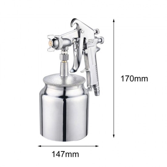 F75 400ML Pneumatic Spray Airbrush Sprayer Alloy Painting Atomizer Airbrush Tool With Hopper For Cars Furniture