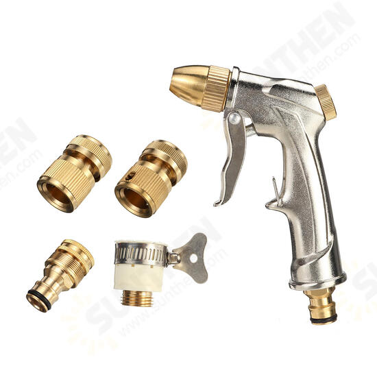 High Pressure G-un Brass Hose Pipe Nozzle Water G-un Sprayer Garden Washing