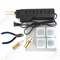 Hot Stapler Car Auto Bumper Fairing Plastic Welder Guns Repair Kit + 200 Staples 110V US Plug