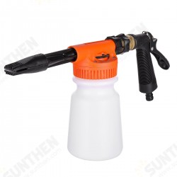 Car Foam Gun Foam and Adjustable Car Wash Sprayer with Adjustment Ratio Dial Foam Sprayer Fit Garden Hose for Car Home Cleaning and Garden Use 0.23 Gallon Bottom