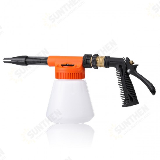 Car Foam Gun Foam and Adjustable Car Wash Sprayer with Adjustment Ratio Dial Foam Sprayer Fit Garden Hose for Car Home Cleaning and Garden Use 0.23 Gallon Bottom