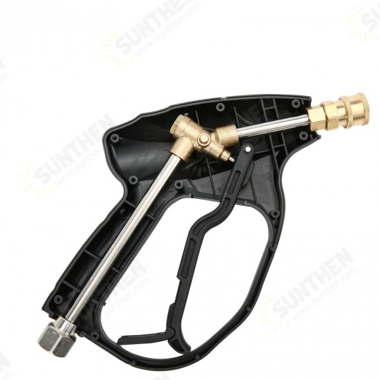 Pressure Washer Guns Kit 3200PSI Car Power Washer Foam Guns Set with 1/4inch Quick Connector & M22-14/15mm 3/8inch Adapters & 5 Pressure Washer Nozzle Tips