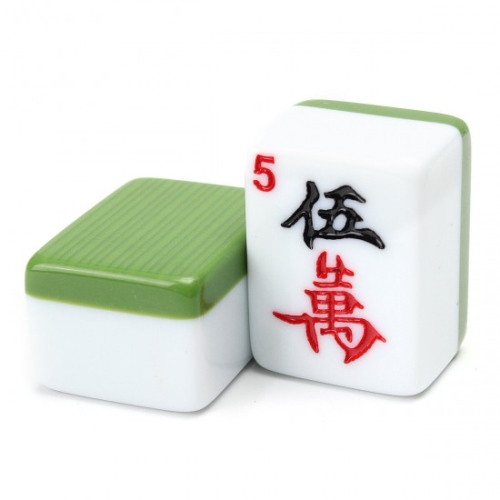 Portable Vintage Collection Chinese Mahjong Rare Game 144 Tiles Mah-Jong Set