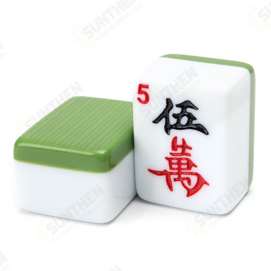 Portable Vintage Collection Chinese Mahjong Rare Game 144 Tiles Mah-Jong Set