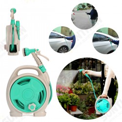 Portable Watering Irrigation Garden Water Spray Car Washing Hose Pipe Reel Portable Watering Irrigation Garden Water Spray Car Washing Hose Pipe Reel