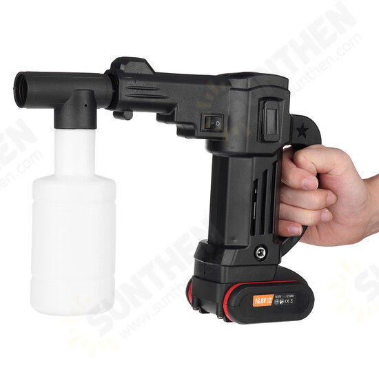 Rechargable High Pressure Car Washer Cleaning Wand Nozzle Spray Guns Flow Controls Tool W/ Filter Water Inlet