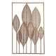 Rectangle Metal Wall Art Hanging Iron Sculpture Leaf Home Hotel Decor 53x84.5cm