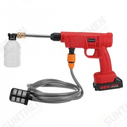 88VF Cordless High Pressure Washer Car Washing Spray Guns Water Cleaner W/ None/1/2 Battery