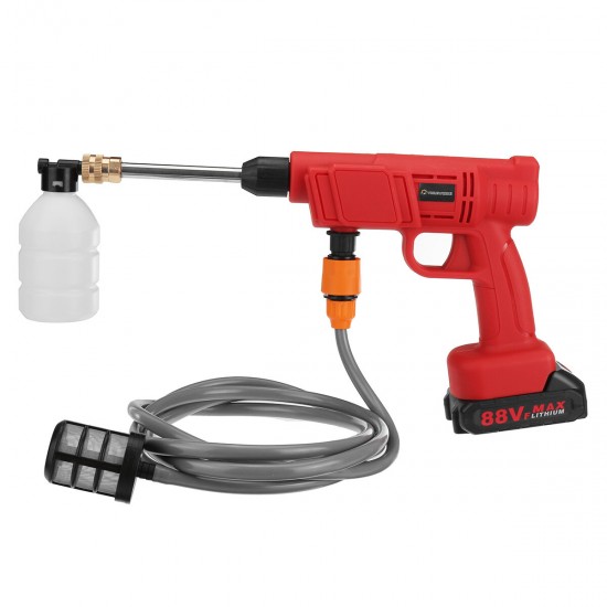88VF Cordless High Pressure Washer Car Washing Spray Guns Water Cleaner W/ None/1/2 Battery