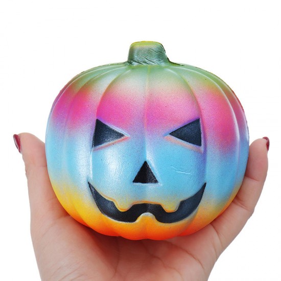 10CM Colorful Pumpkin Toy Simulation PU Bread Halloween Gifts Soft Decor Toy Original Packaging