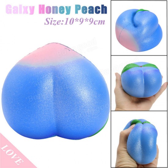 10CM Galaxy Honey Peach Cream Scented Slow Rising Squeeze Strap Kids Toy Phone