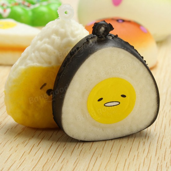 10Pcs Random Squishy Soft Sushi/Panda/Bread/Cake/Buns Phone Straps