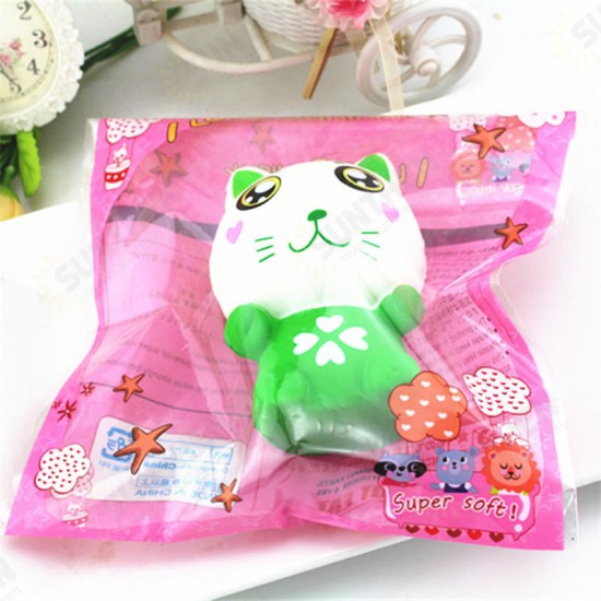 11.5cm PU Corful Green Cat Slow Rising Squishy Decompression Toys With Original Packaging