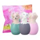 13CM Squishy Rabbit Bunny Eggs With Fancy Bag Christmas Gift Squeeze Toy