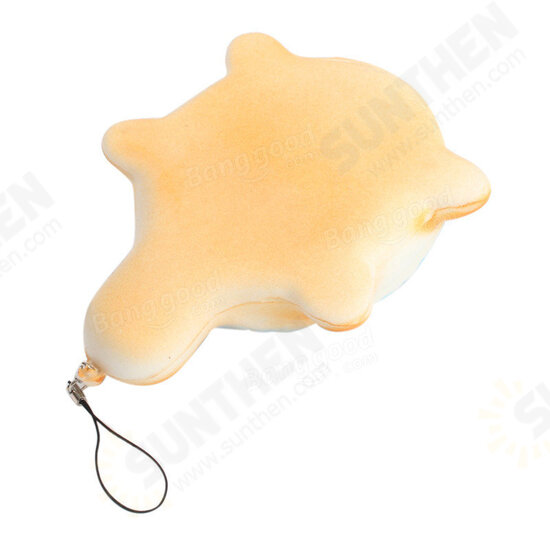 13cm Soft Kawaii Cute little Turtle Phone Bread Bun Squishy Charms With Rope Random Color