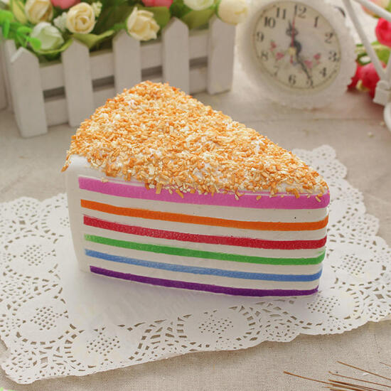 14x9x8cm Squishy Rainbow Cake Simulation Super Slow Rising Fun Gift Toy Decoration