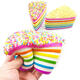 14x9x8cm Squishy Rainbow Cake Simulation Super Slow Rising Fun Gift Toy Decoration